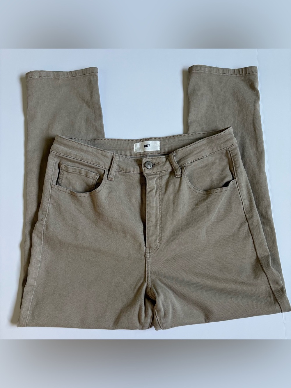 BKE High-Waisted Ankle Cropped Khaki Pants Size 32
